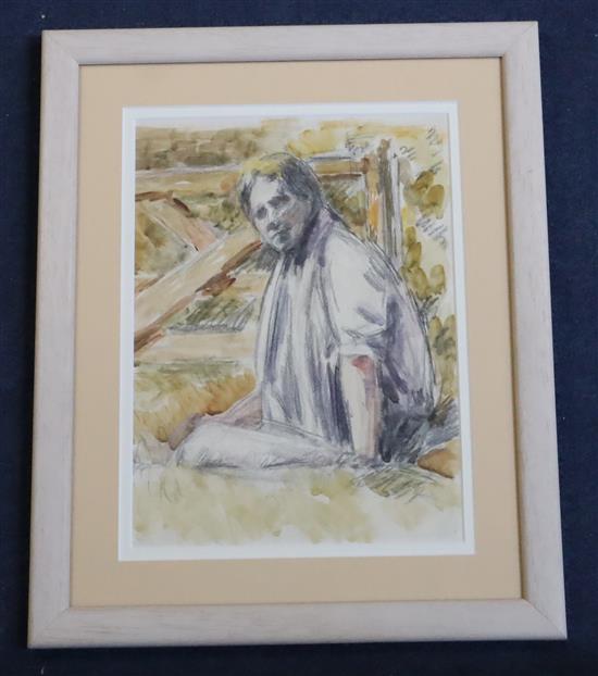 § Duncan Grant (1885-1978) Portrait of Rupert Brooke 10 x 7.5in. (with letter of provenance).